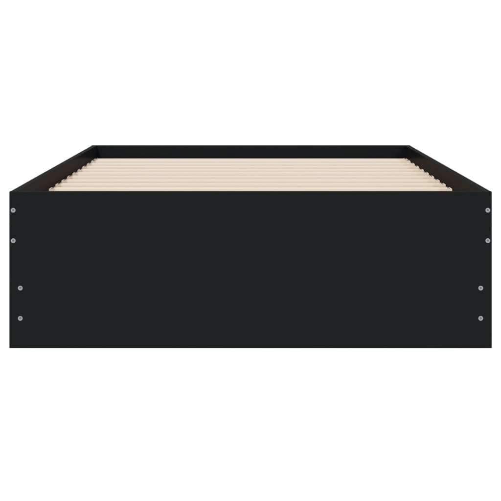 vidaXL Cadru de pat cu sertare, negru, 90x200 cm, lemn prelucrat vidaXL Cadru de pat cu sertare, negru, 90x200 cm, lemn prelucrat