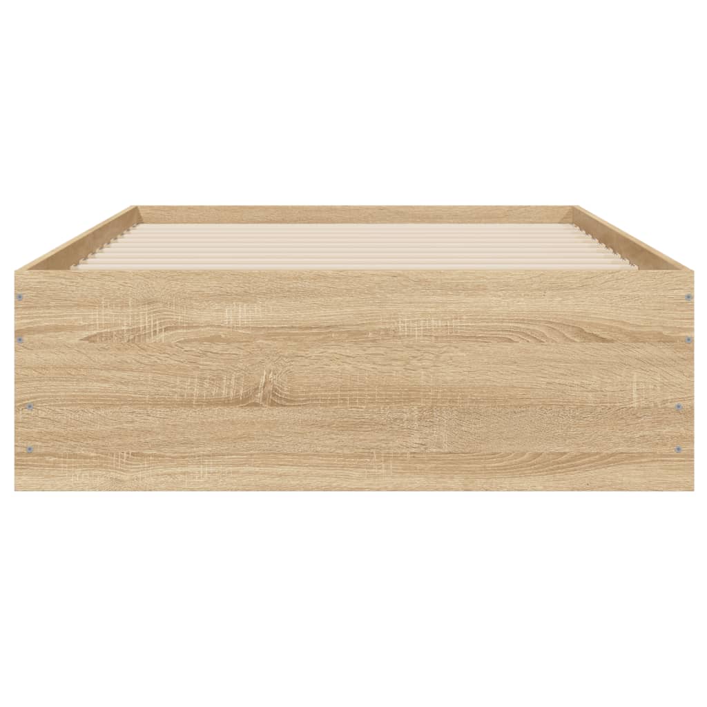 vidaXL Cadru de pat cu sertare stejar sonoma 90x200 cm lemn prelucrat