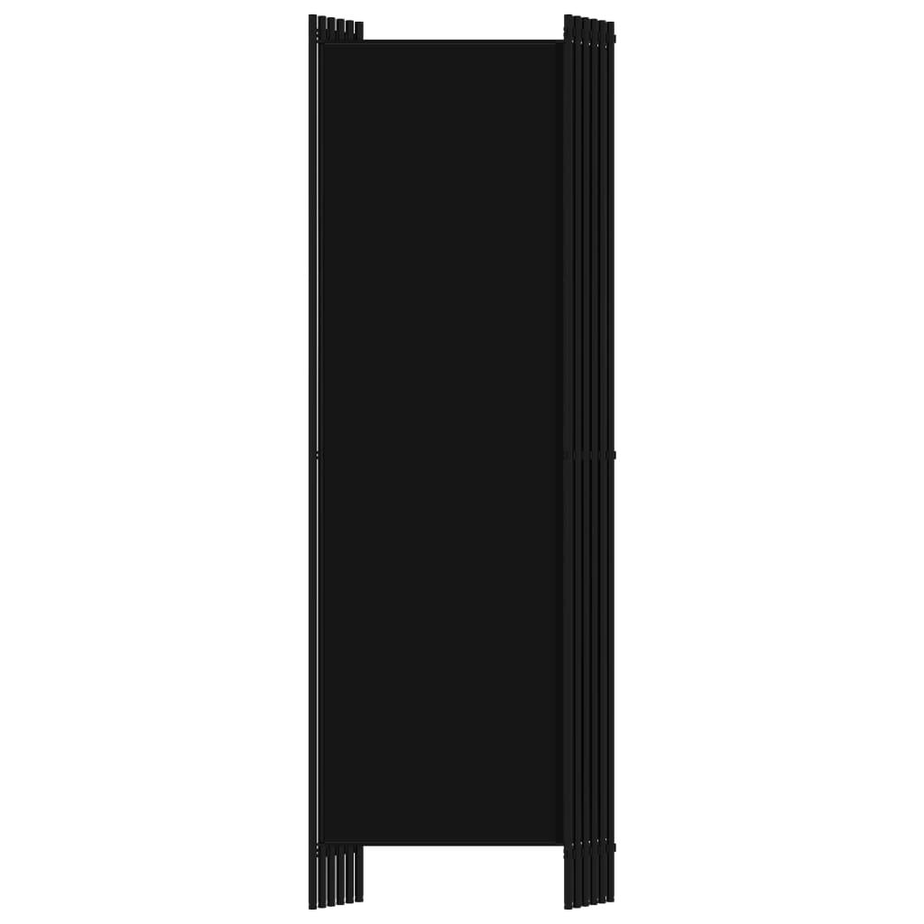 vidaXL Paravan de cameră cu 6 panouri, negru, 300 x 180 cm