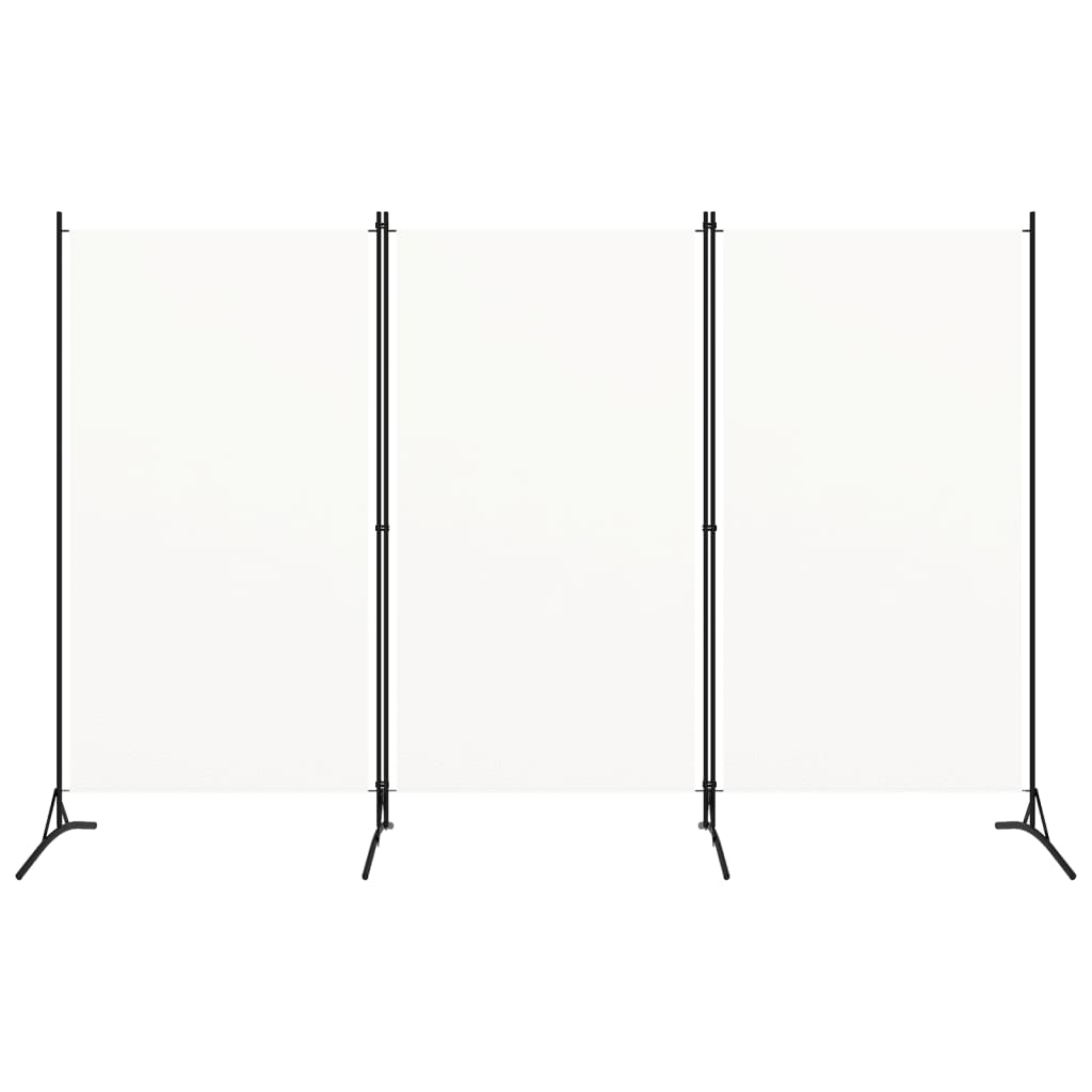vidaXL Paravan de cameră cu 3 panouri, alb, 260 x 180 cm, textil vidaXL Paravan de cameră cu 3 panouri, alb, 260 x 180 cm, textil