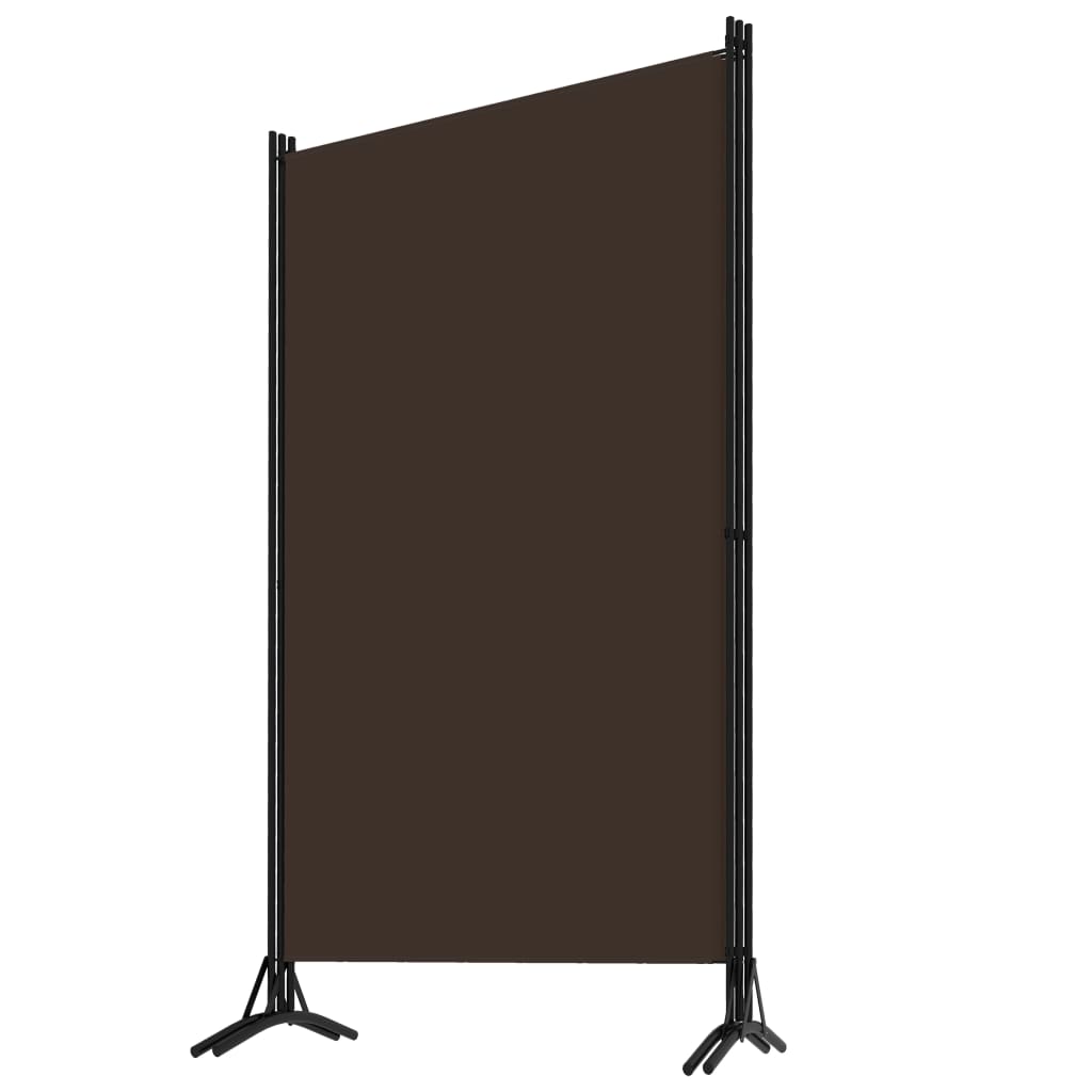 vidaXL Paravan de cameră cu 3 panouri, maro, 260 x 180 cm, textil vidaXL Paravan de cameră cu 3 panouri, maro, 260 x 180 cm, textil