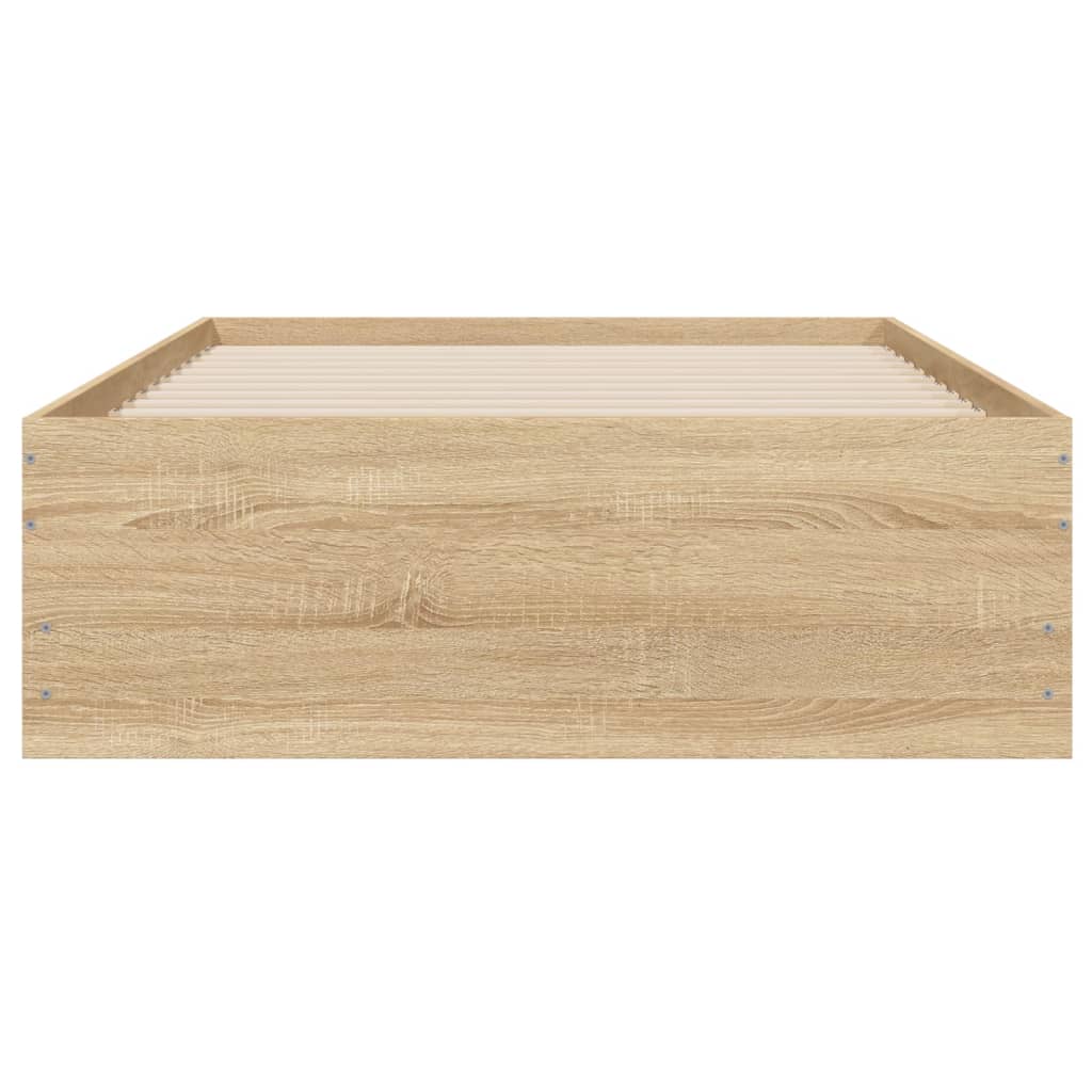 vidaXL Cadru de pat cu sertare stejar sonoma 75x190 cm lemn prelucrat