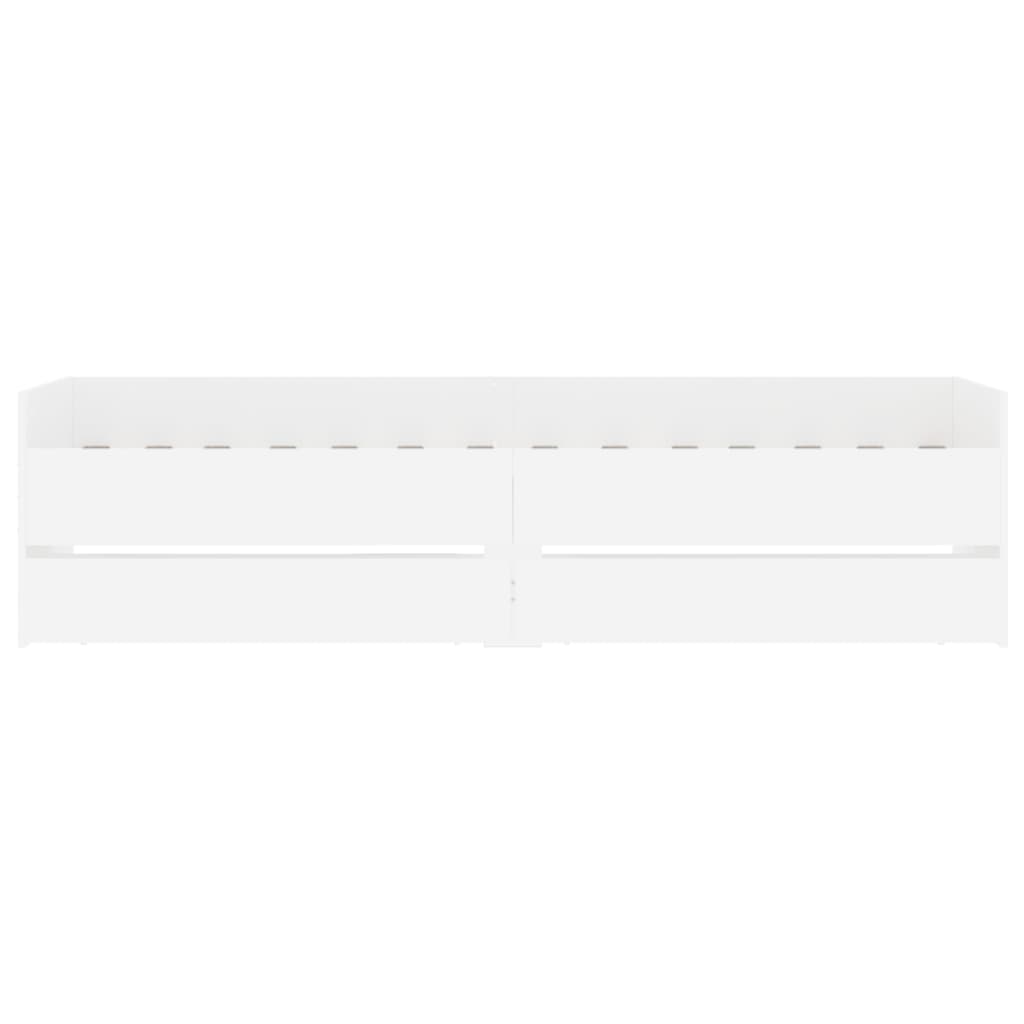 vidaXL Cadru de pat cu sertare, alb, 100x200 cm vidaXL Cadru de pat cu sertare, alb, 100x200 cm
