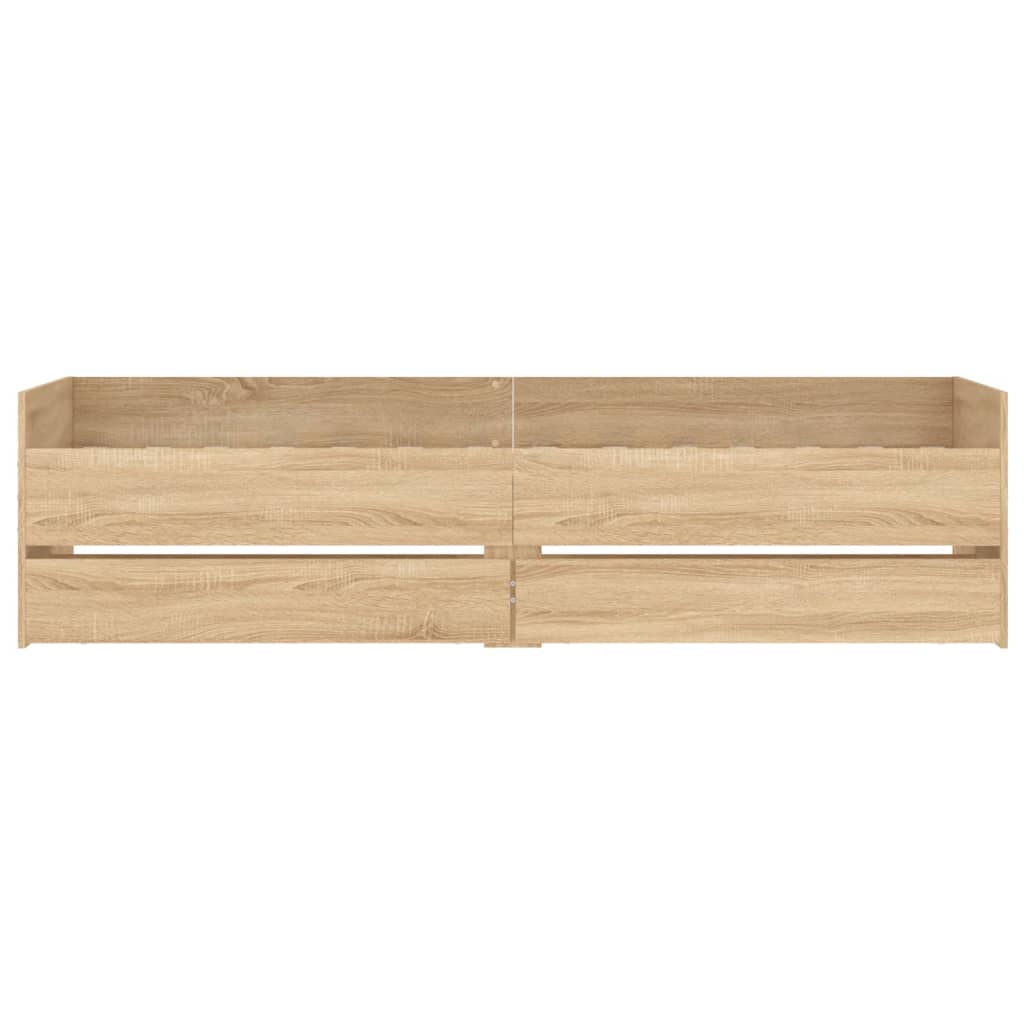 vidaXL Cadru de pat cu sertare, stejar sonoma, 90x200 cm vidaXL Cadru de pat cu sertare, stejar sonoma, 90x200 cm