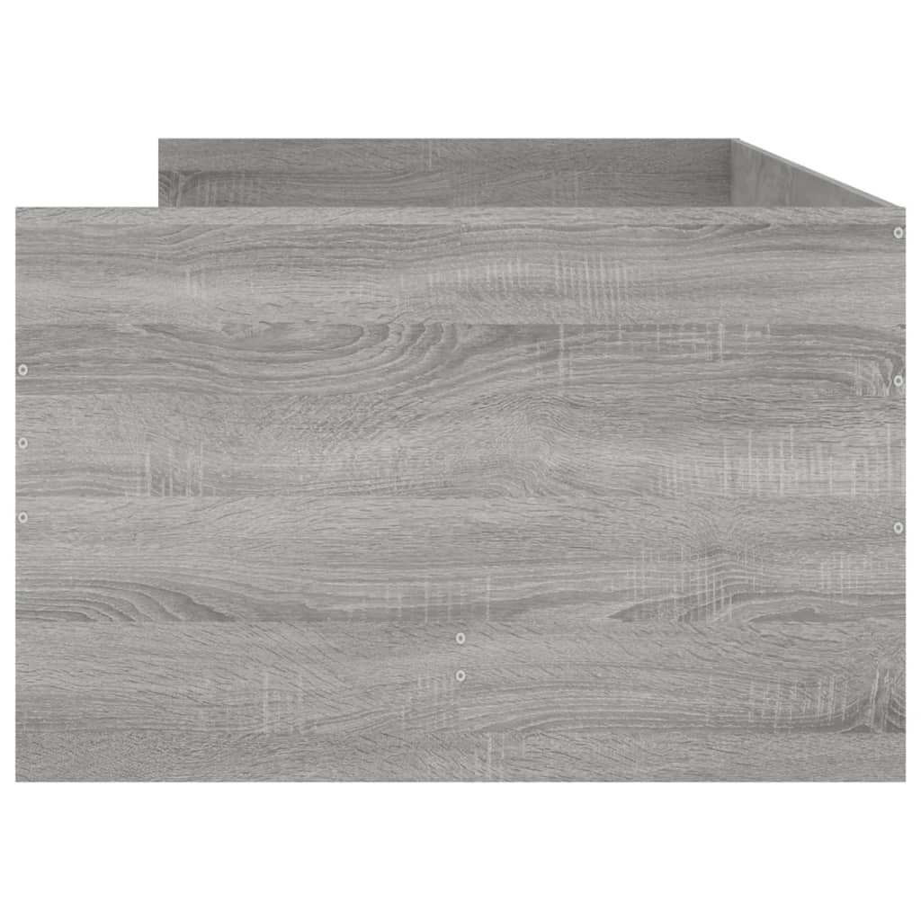 vidaXL Cadru de pat cu sertare, gri sonoma, 90x200 cm vidaXL Cadru de pat cu sertare, gri sonoma, 90x200 cm