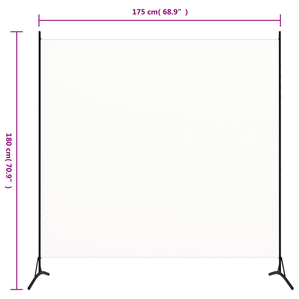 vidaXL Separator de cameră, alb, 175x180 cm, textil vidaXL Separator de cameră, alb, 175x180 cm, textil