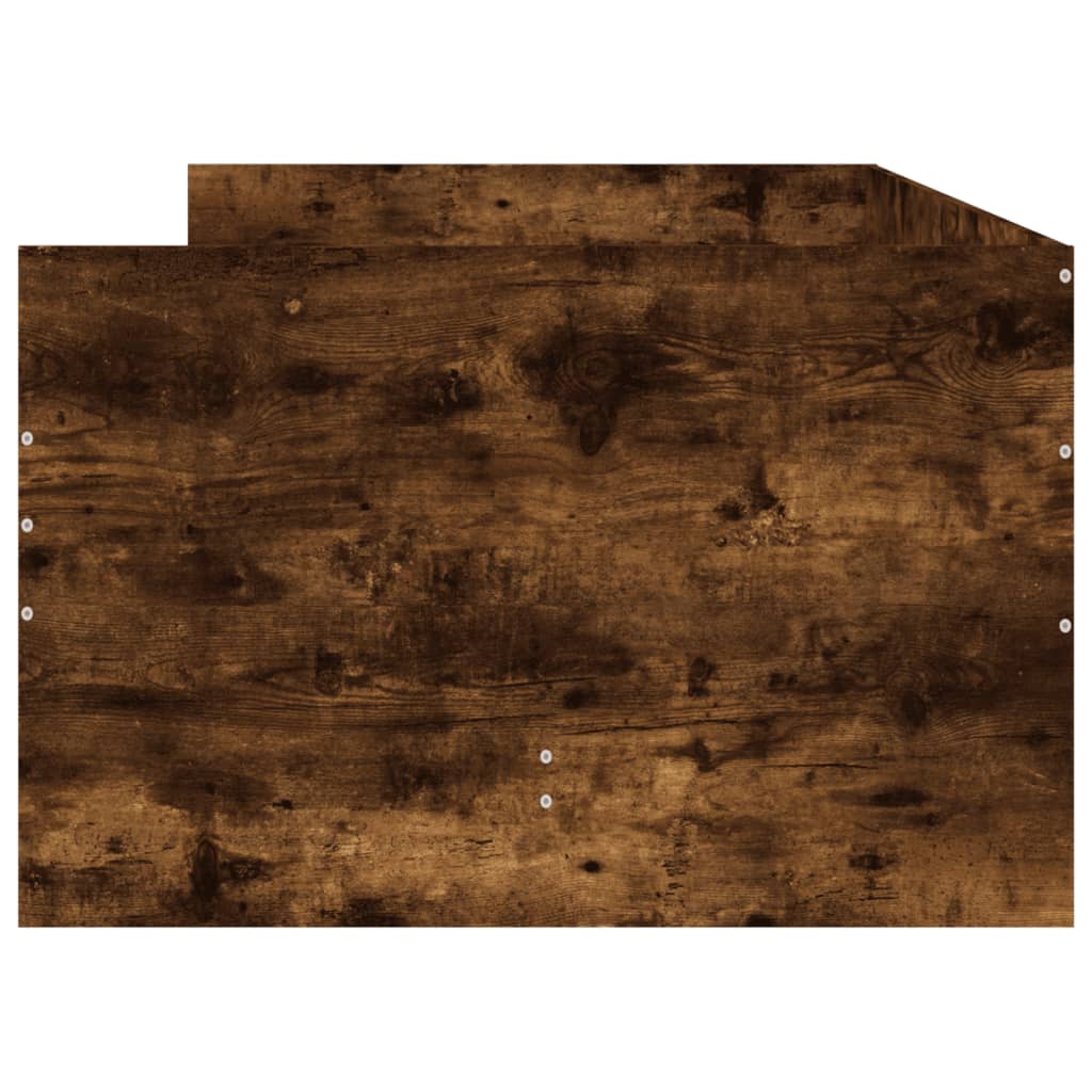 vidaXL Cadru de pat cu sertare, stejar fumuriu, 90x190 cm