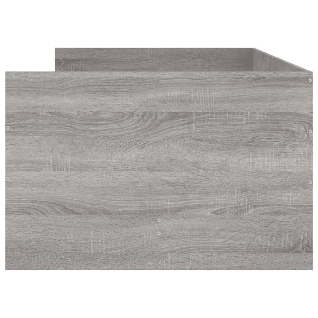 vidaXL Cadru de pat cu sertare, gri sonoma, 90x190 cm vidaXL Cadru de pat cu sertare, gri sonoma, 90x190 cm
