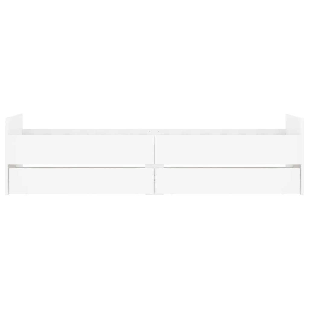 vidaXL Cadru de pat cu sertare, alb, 90x190 cm vidaXL Cadru de pat cu sertare, alb, 90x190 cm