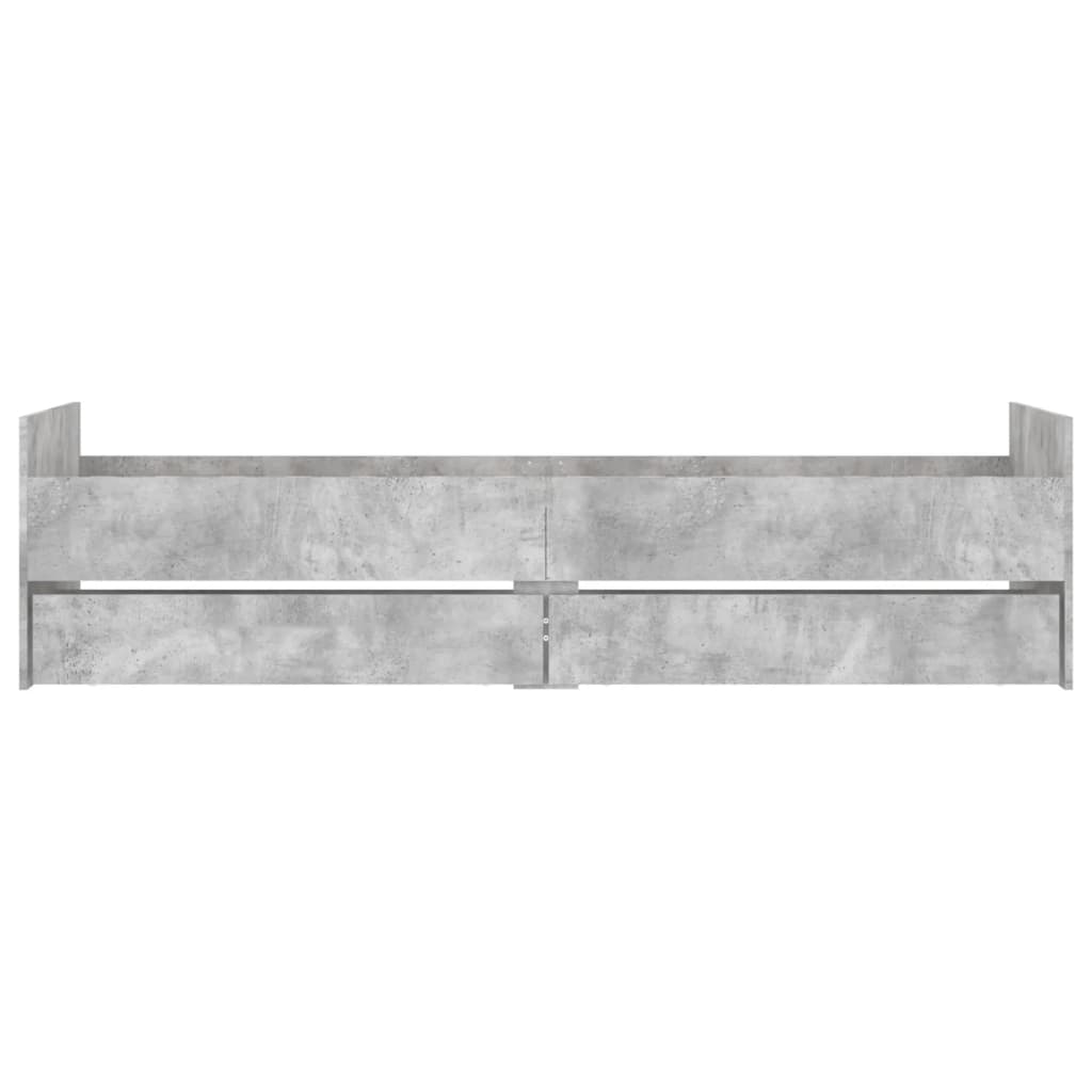 vidaXL Cadru de pat cu sertare, gri beton, 90x190 cm vidaXL Cadru de pat cu sertare, gri beton, 90x190 cm