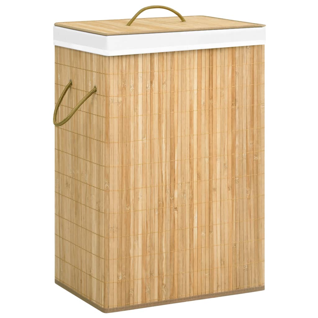 vidaXL Coș de rufe din bambus cu 2 secțiuni, 72 L vidaXL Coș de rufe din bambus cu 2 secțiuni, 72 L