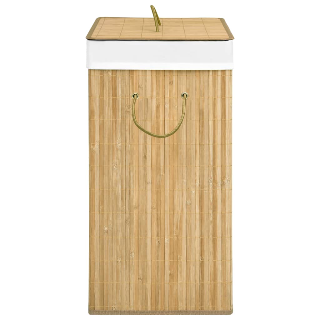vidaXL Coș de rufe din bambus cu 2 secțiuni, 100 L vidaXL Coș de rufe din bambus cu 2 secțiuni, 100 L