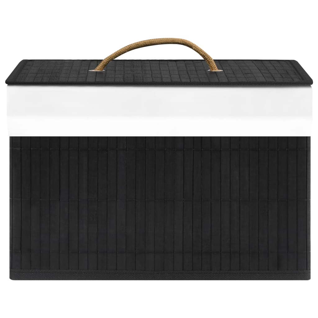 vidaXL Cutii de depozitare, 4 buc., negru, bambus vidaXL Cutii de depozitare, 4 buc., negru, bambus
