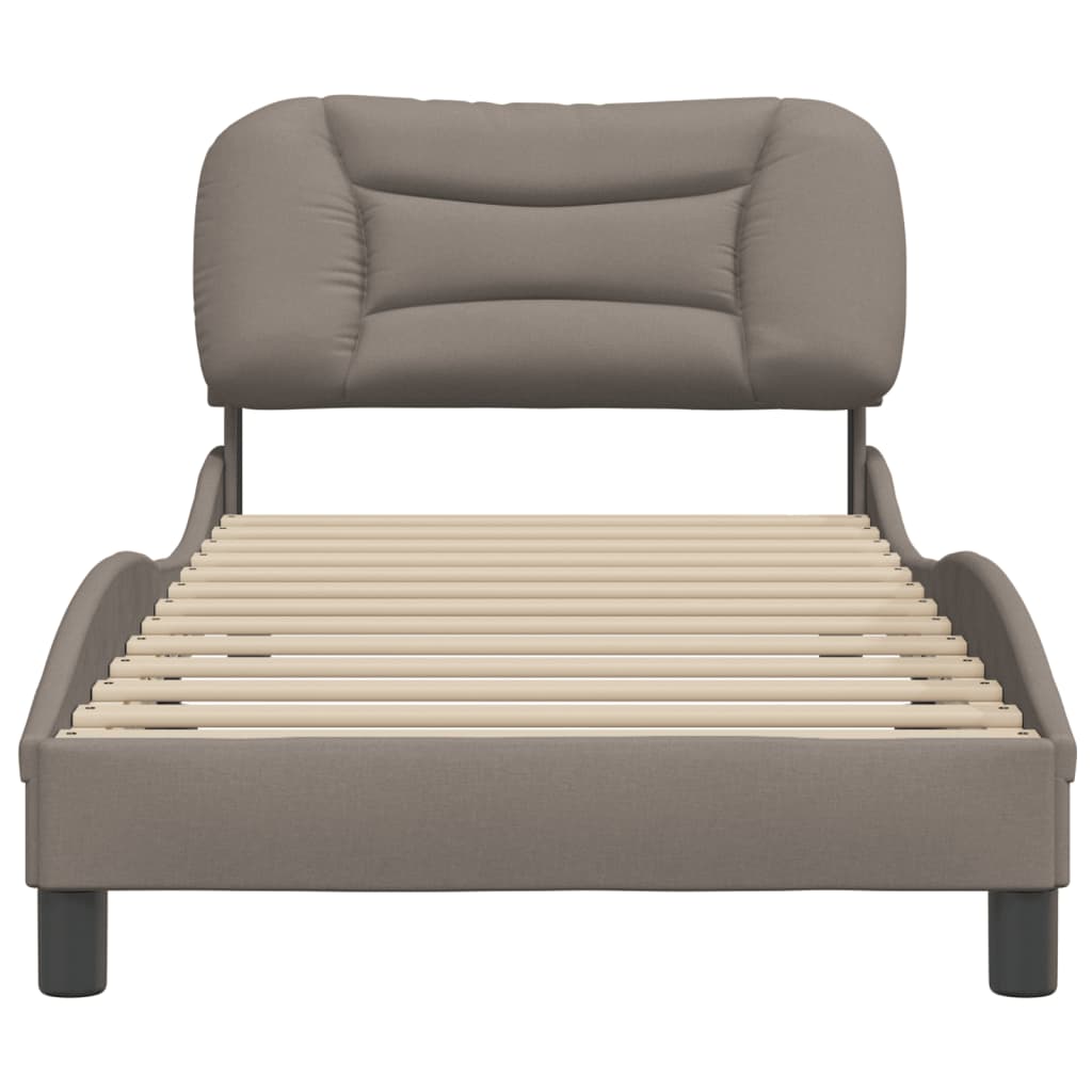 vidaXL Cadru de pat fără saltea Taupe 80x200 cm țesătură