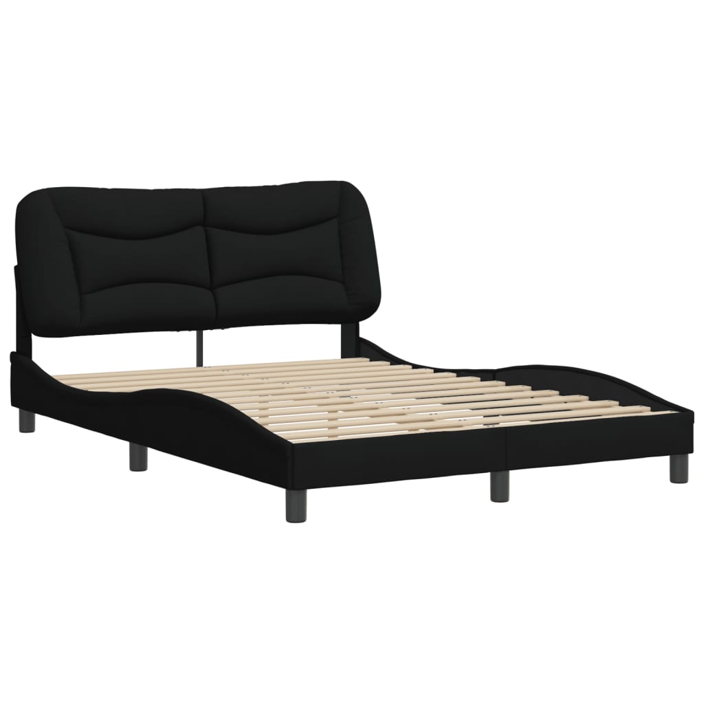 vidaXL Cadru de pat fără saltea, negru, 120x200 cm, textil