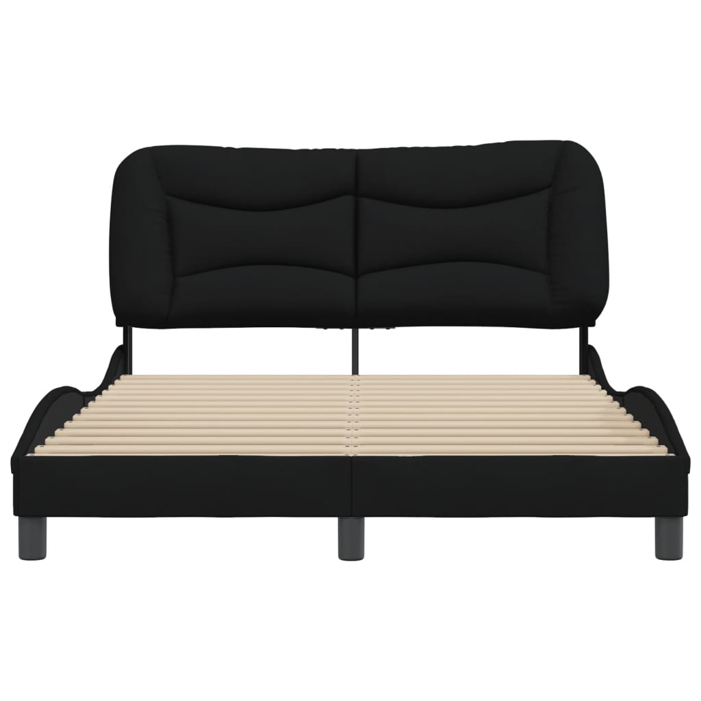 vidaXL Cadru de pat fără saltea, negru, 120x200 cm, textil