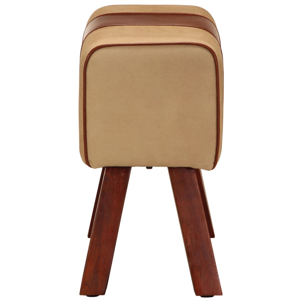 vidaXL Bancă Bok gimnastică maro 58cm piele naturală/lemn masiv mango vidaXL Bancă Bok gimnastică maro 58cm piele naturală/lemn masiv mango