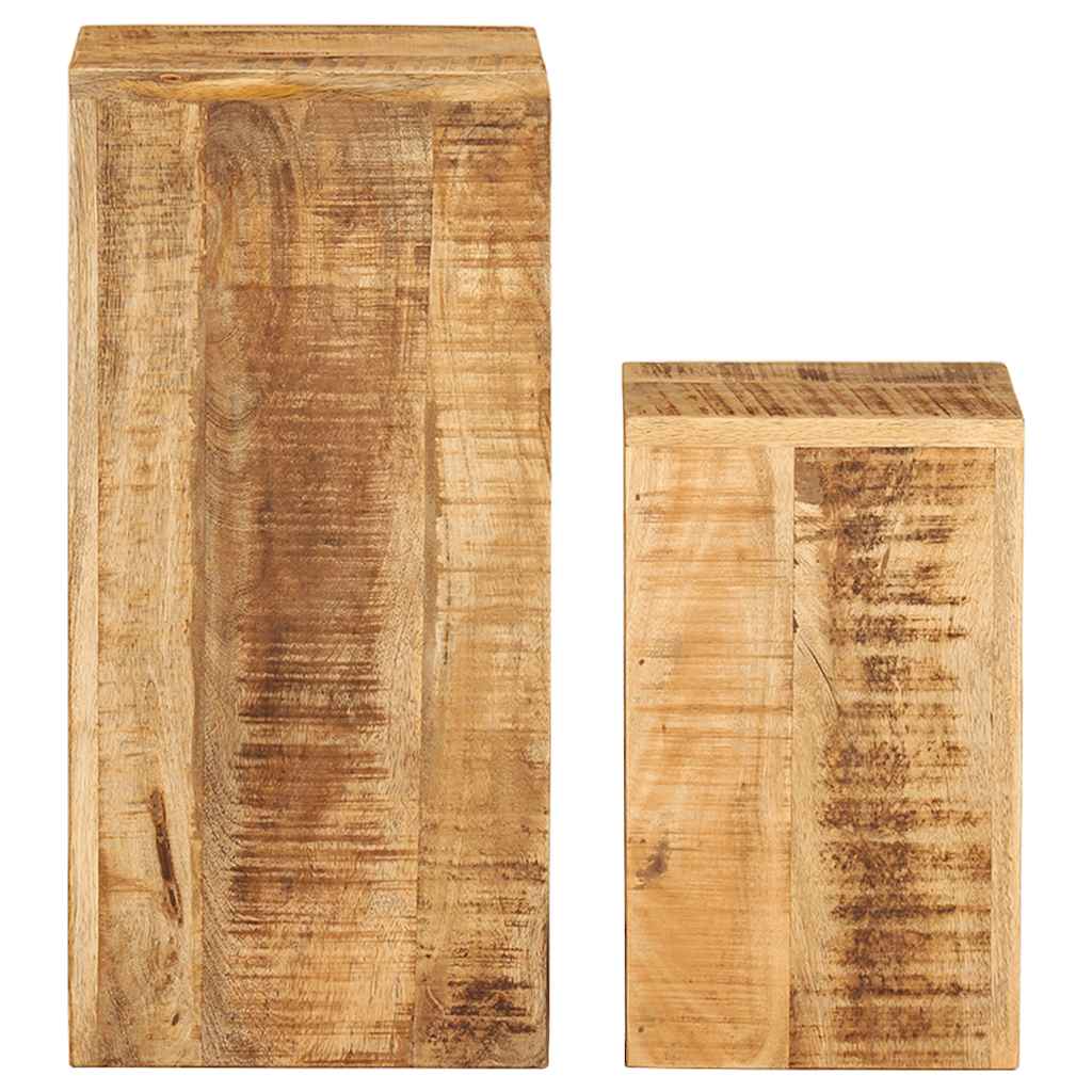 vidaXL Suporturi pentru plante, 2 buc., lemn masiv de mango vidaXL Suporturi pentru plante, 2 buc., lemn masiv de mango