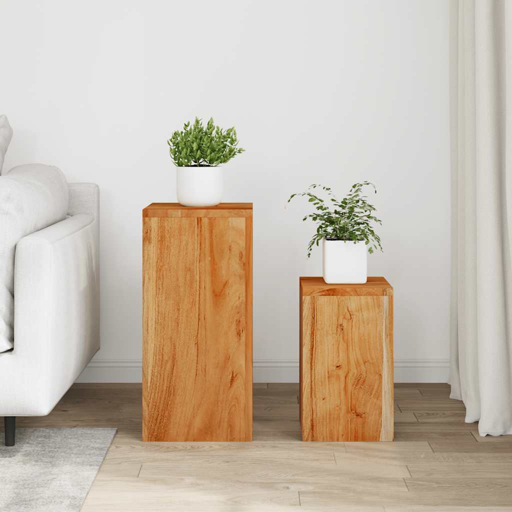 vidaXL Suporturi pentru plante, 2 buc., lemn masiv de acacia