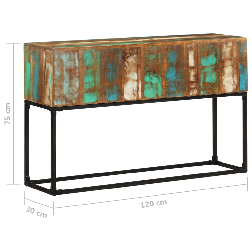 vidaXL Masă consolă, 120x30x75 cm, lemn masiv reciclat vidaXL Masă consolă, 120x30x75 cm, lemn masiv reciclat