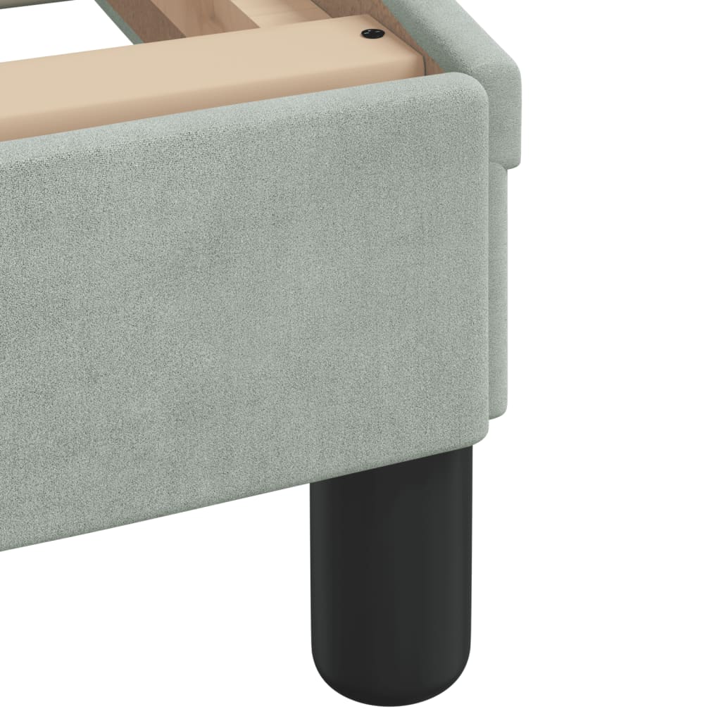 vidaXL Pat cu saltea, gri deschis, 80x200 cm, catifea vidaXL Pat cu saltea, gri deschis, 80x200 cm, catifea
