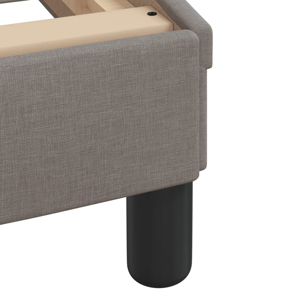 vidaXL Pat cu saltea, gri taupe, 90x190 cm, textil vidaXL Pat cu saltea, gri taupe, 90x190 cm, textil