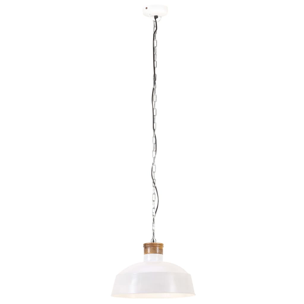 vidaXL Lampă suspendată industrială, alb, 32 cm, E27 vidaXL Lampă suspendată industrială, alb, 32 cm, E27