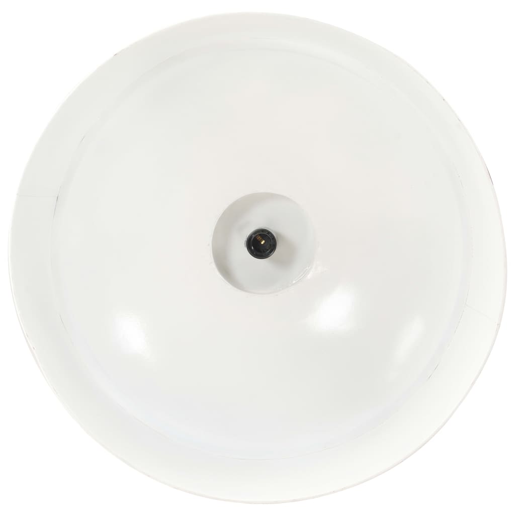 vidaXL Lampă suspendată industrială, alb, 32 cm, E27 vidaXL Lampă suspendată industrială, alb, 32 cm, E27