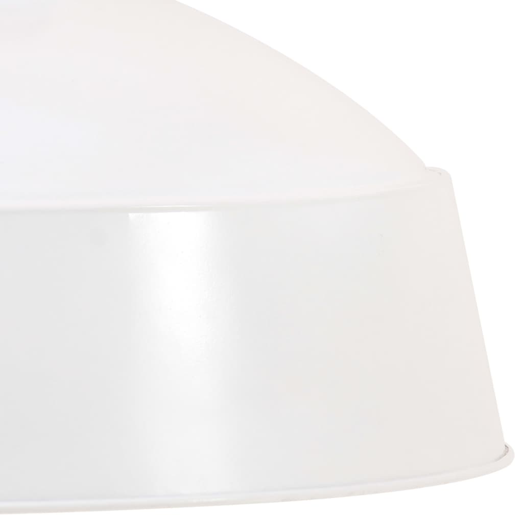 vidaXL Lampă suspendată industrială, alb, 32 cm, E27 vidaXL Lampă suspendată industrială, alb, 32 cm, E27
