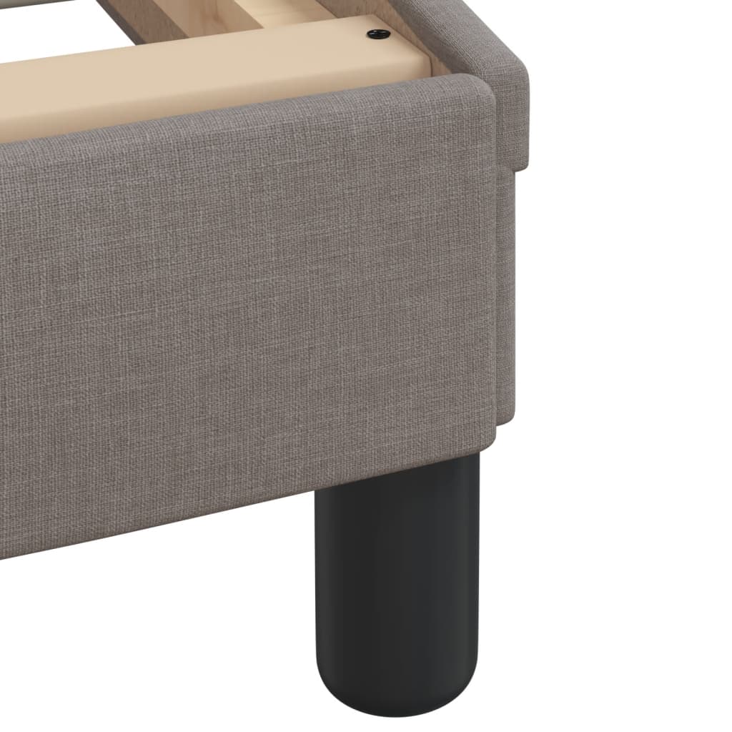 vidaXL Pat cu saltea, gri taupe, 100x200 cm, textil