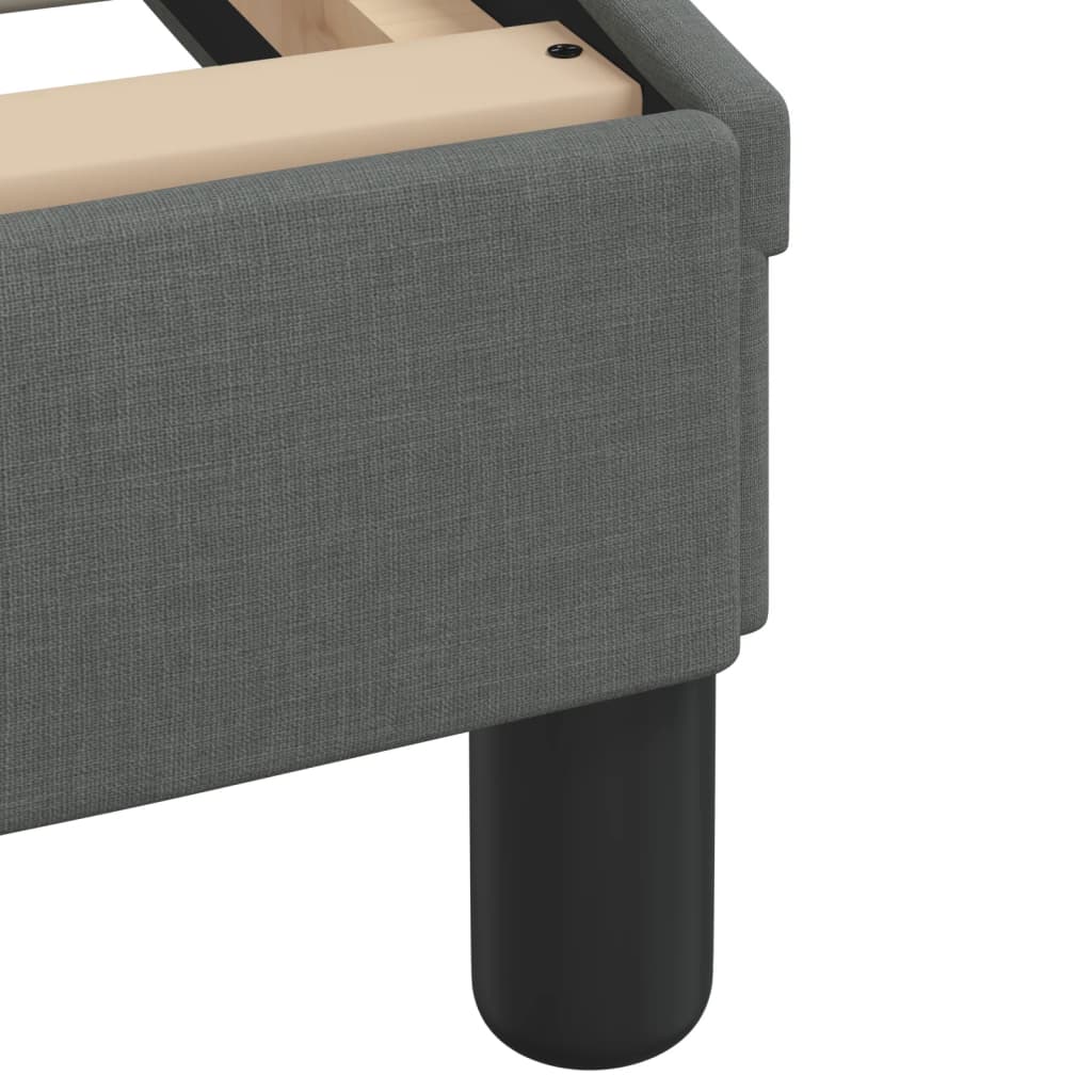 vidaXL Pat cu saltea, Dover, gri închis, 200x200 cm, textil