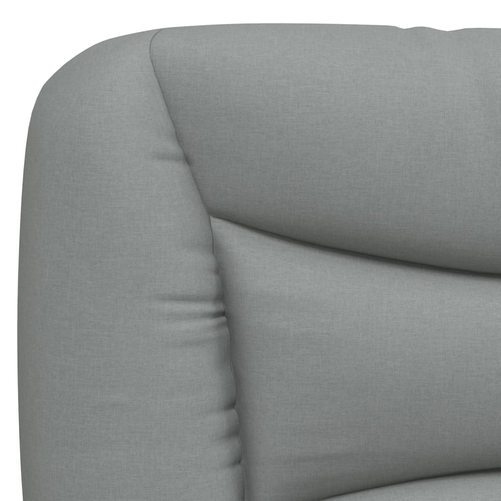 vidaXL Pat cu saltea, gri deschis, 80x200 cm, textil