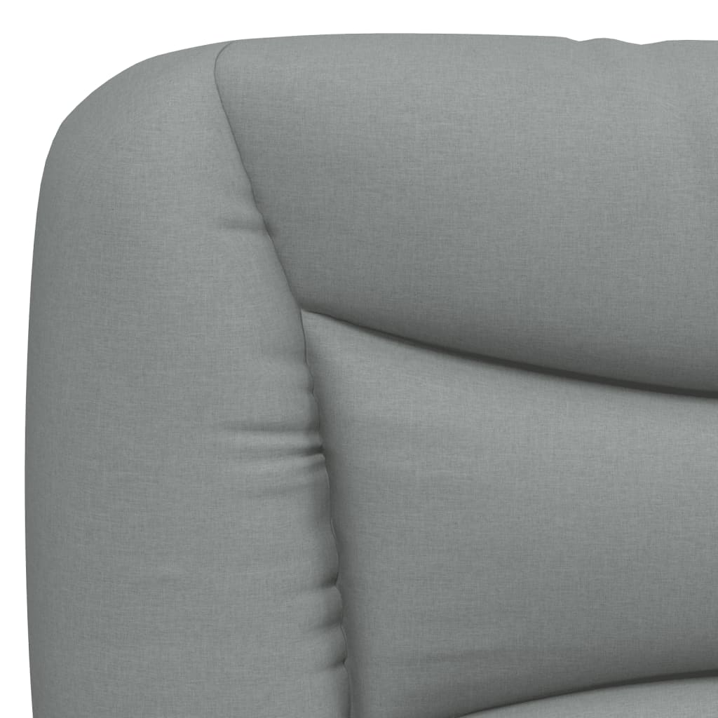 vidaXL Pat cu saltea, gri deschis, 90x190 cm, textil vidaXL Pat cu saltea, gri deschis, 90x190 cm, textil