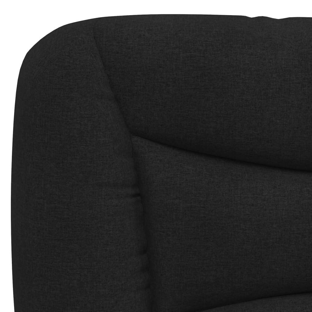 vidaXL Pat cu saltea, negru, 90x190 cm, textil