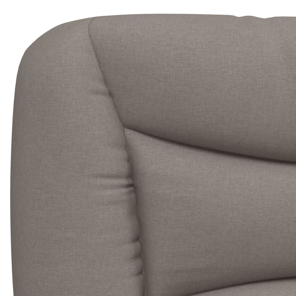 vidaXL Pat cu saltea, gri taupe, 90x190 cm, textil vidaXL Pat cu saltea, gri taupe, 90x190 cm, textil