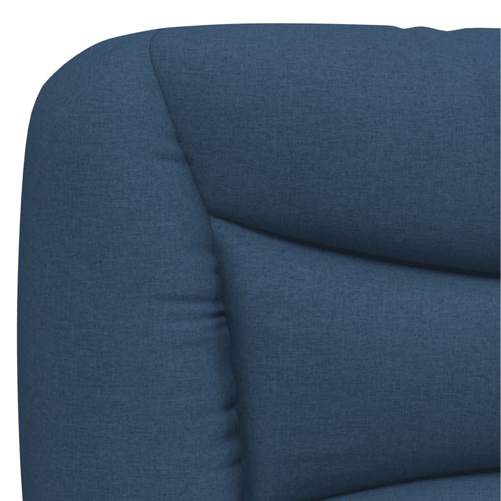 vidaXL Pat cu saltea, albastru, 90x190 cm, textil