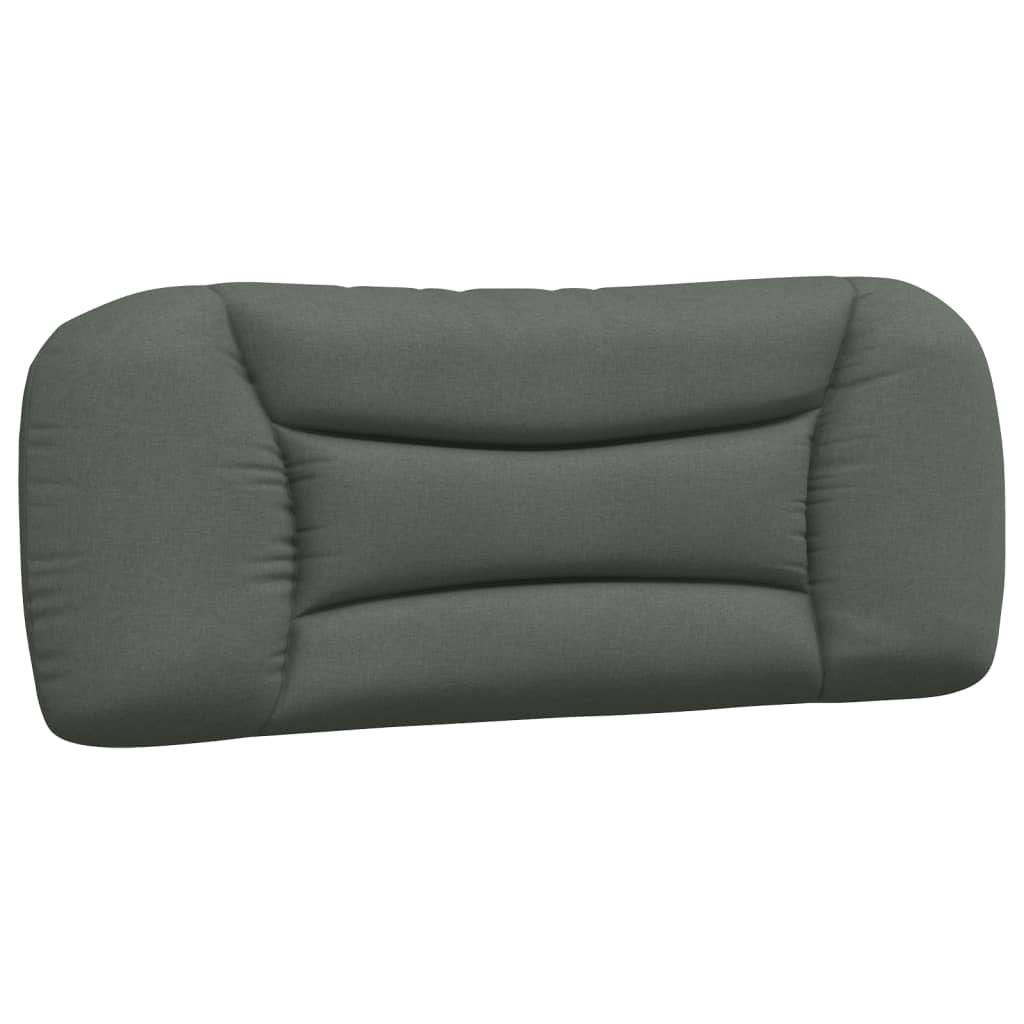 vidaXL Pat cu saltea, gri închis, 100x200 cm, textil