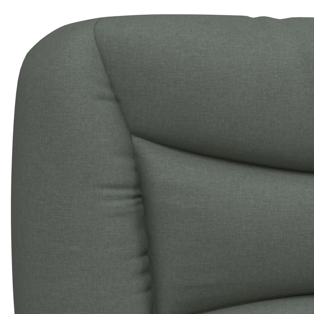 vidaXL Pat cu saltea, gri închis, 100x200 cm, textil
