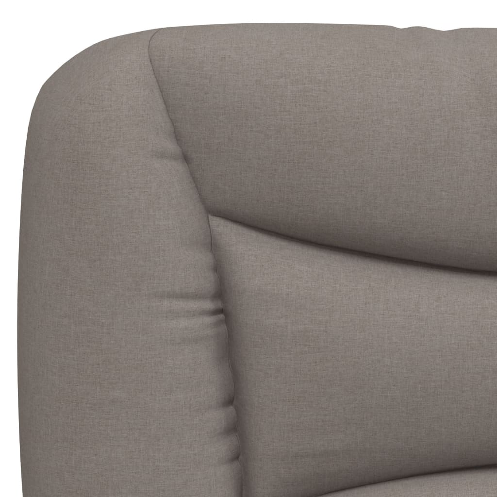 vidaXL Pat cu saltea, gri taupe, 100x200 cm, textil