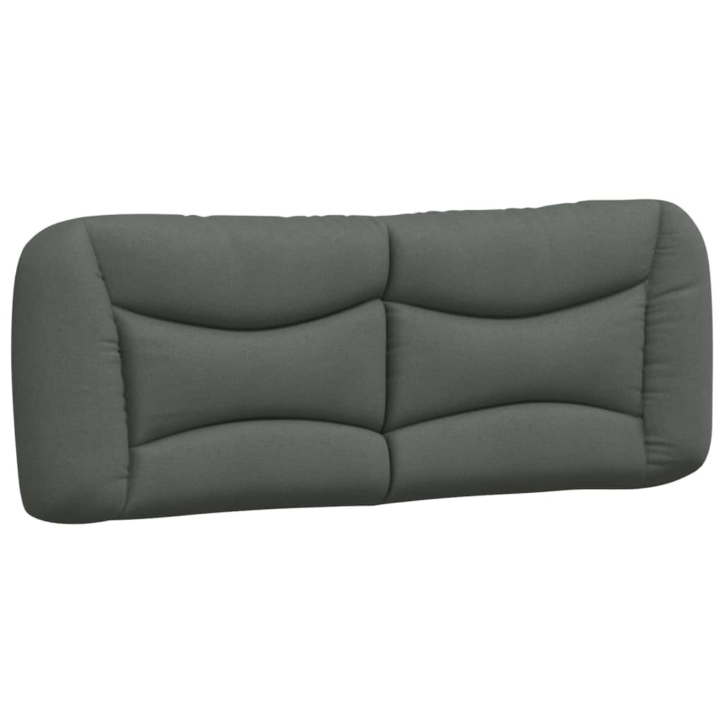 vidaXL Pat cu saltea, gri închis, 120x200 cm, textil