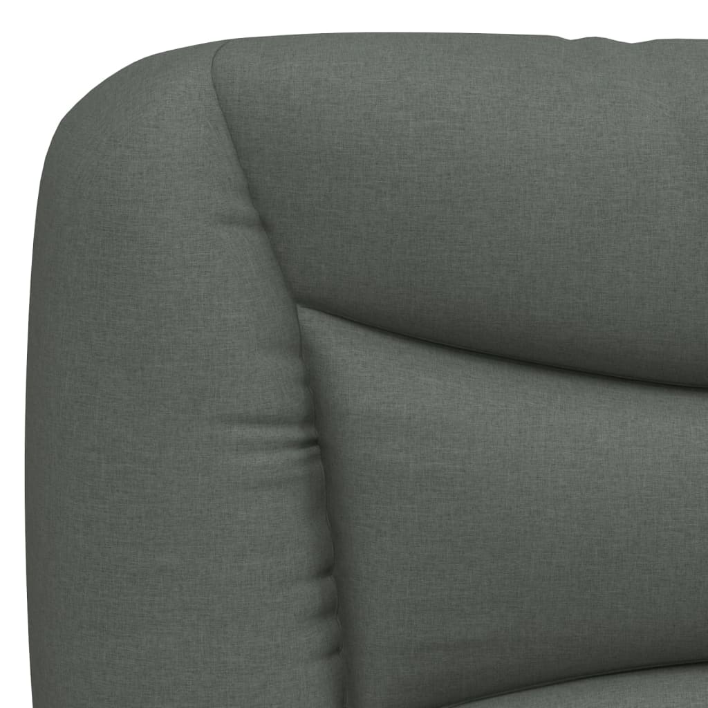 vidaXL Pat cu saltea, gri închis, 120x200 cm, textil
