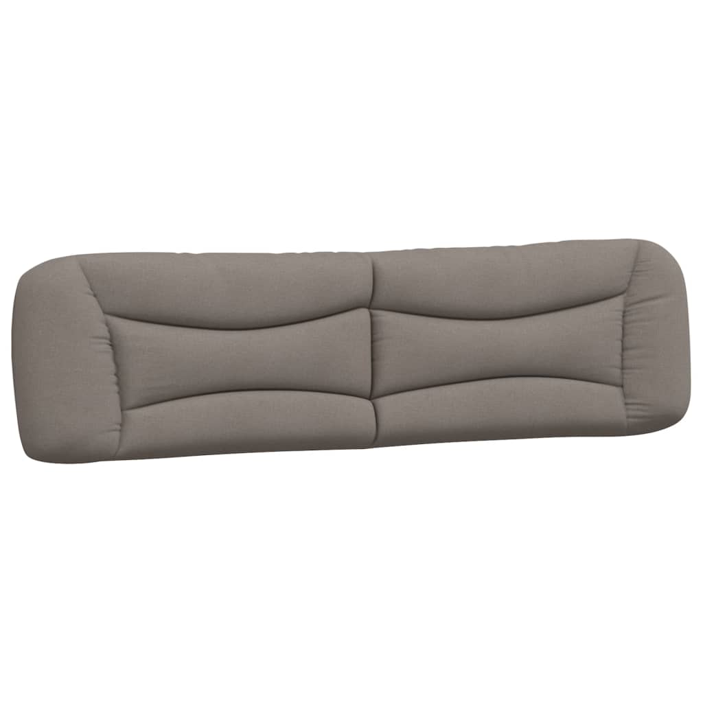vidaXL Pat cu saltea, gri taupe, 200x200 cm, textil