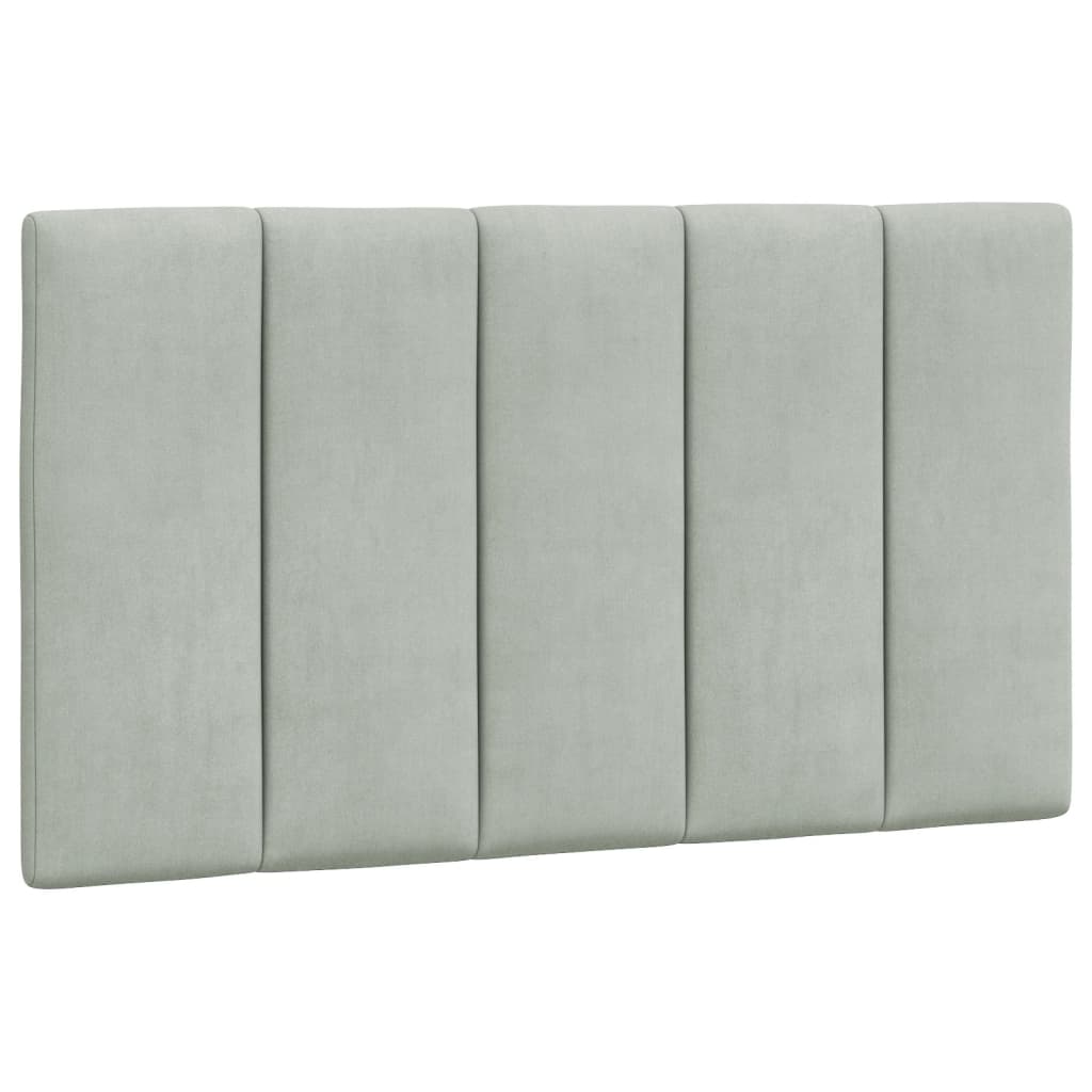 vidaXL Pat cu saltea, gri deschis, 80x200 cm, catifea vidaXL Pat cu saltea, gri deschis, 80x200 cm, catifea