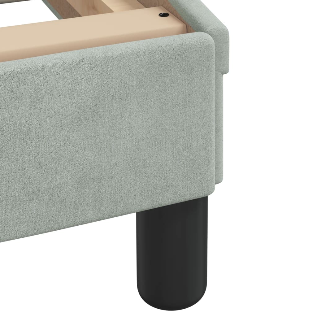 vidaXL Pat cu saltea, gri deschis, 80x200 cm, catifea vidaXL Pat cu saltea, gri deschis, 80x200 cm, catifea