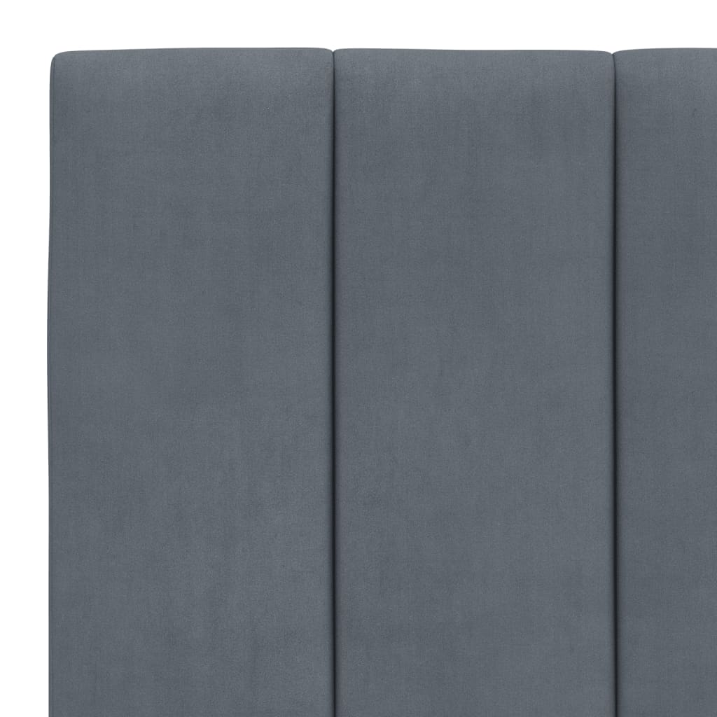 vidaXL Pat cu saltea, gri închis, 80x200 cm, catifea