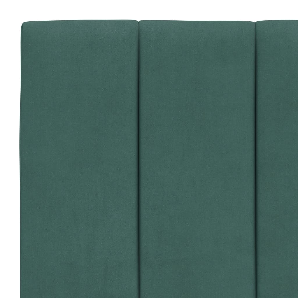 vidaXL Pat cu saltea, verde închis, 80x200 cm, catifea