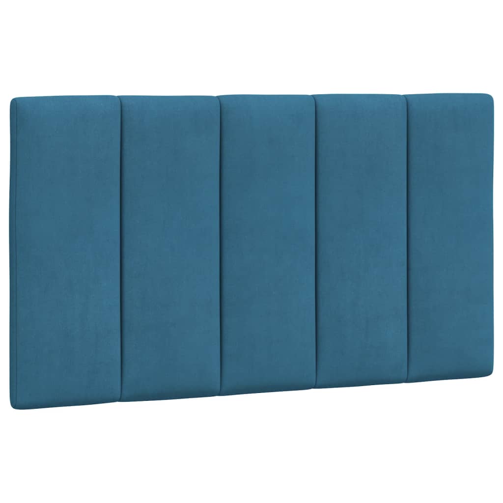 vidaXL Pat cu saltea, albastru, 90x190 cm, catifea