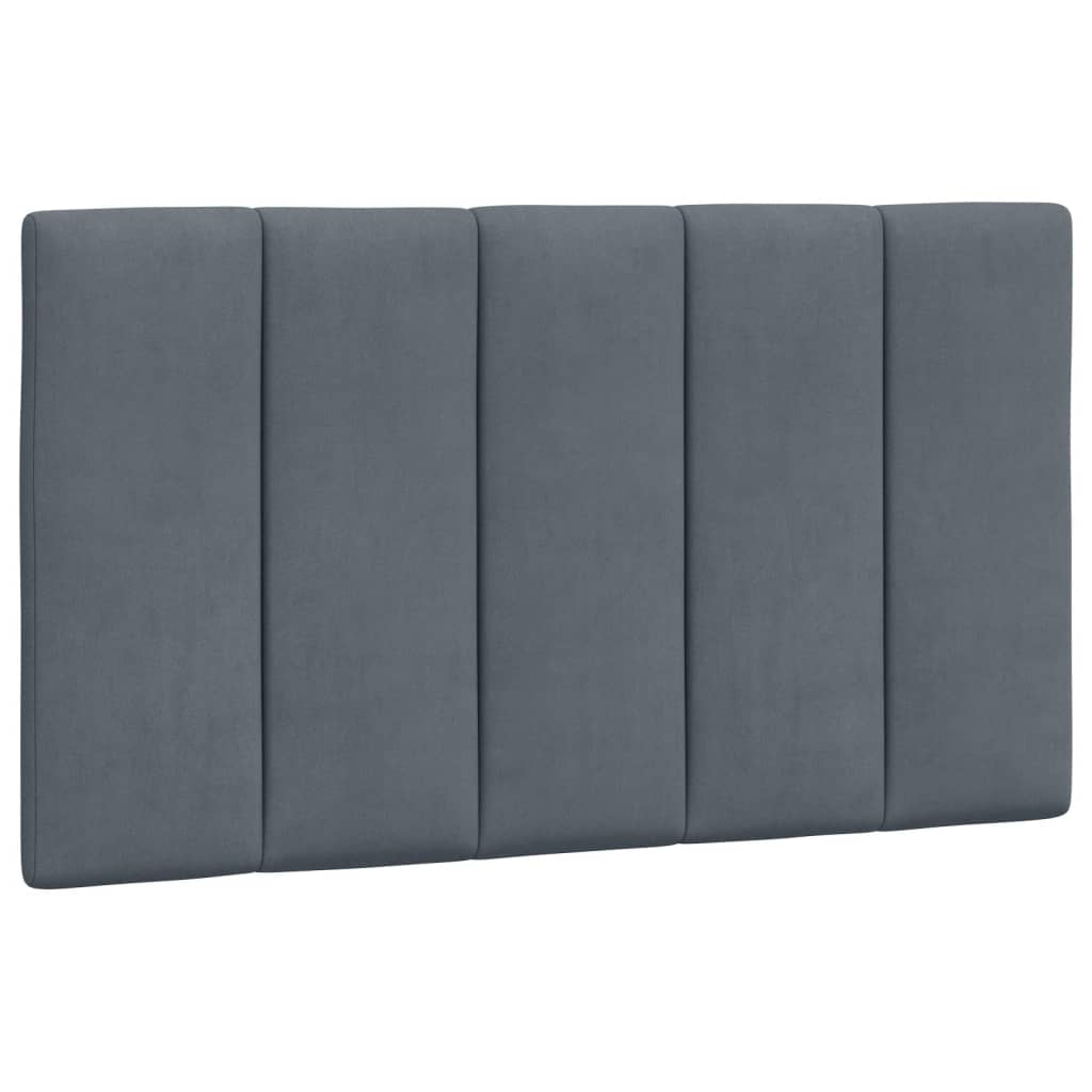 vidaXL Pat cu saltea, gri închis, 90x200 cm, catifea