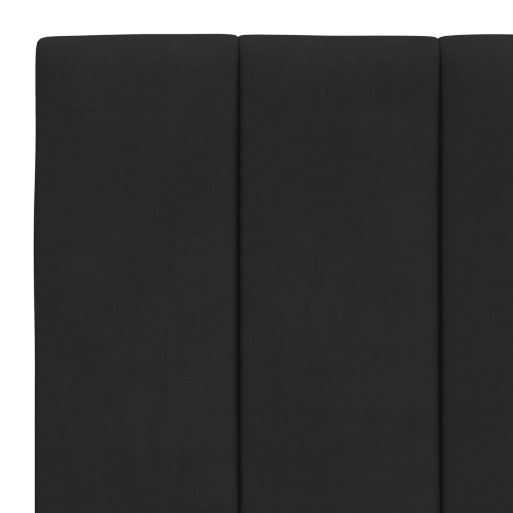 vidaXL Pat cu saltea, negru, 90x200 cm, catifea