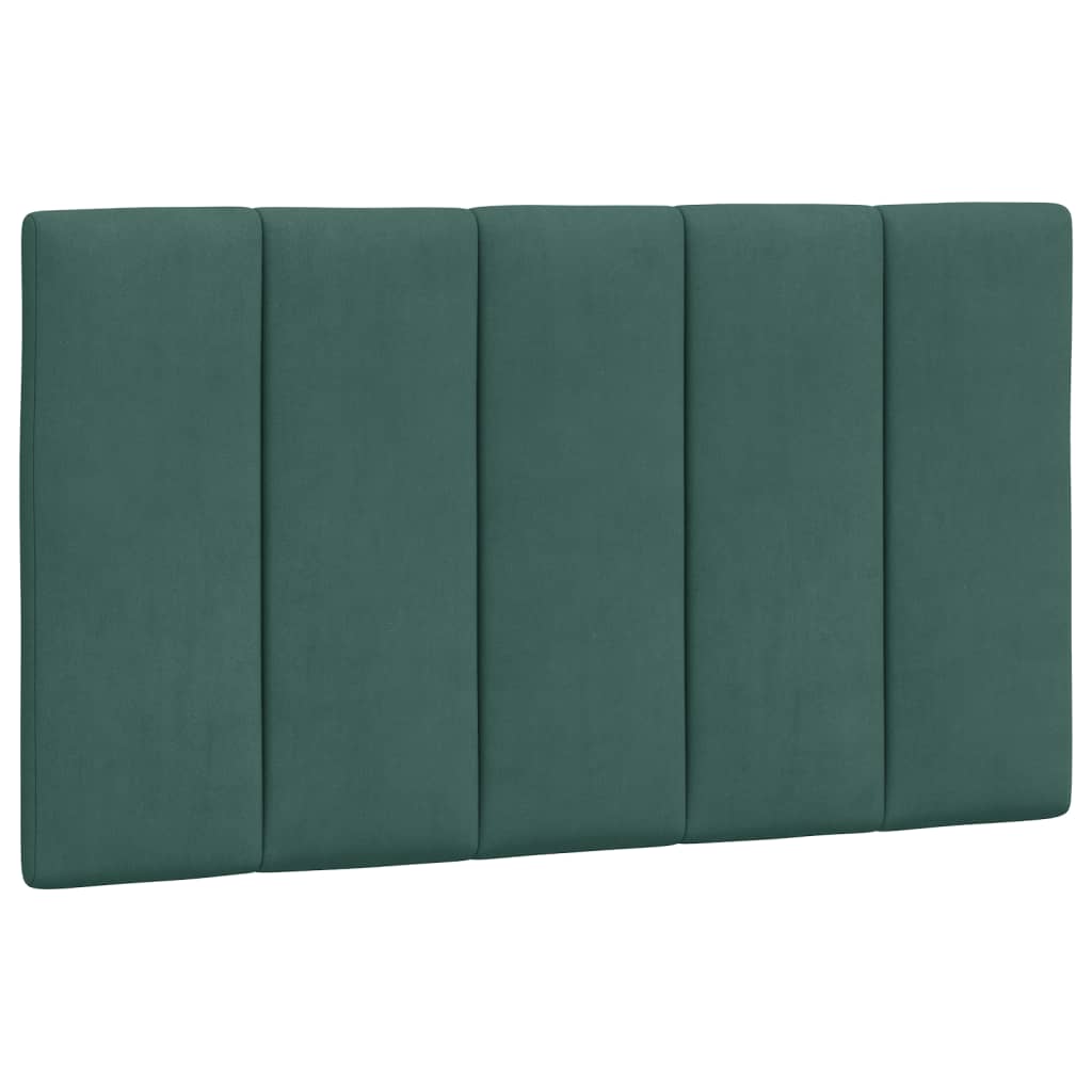 vidaXL Pat cu saltea, verde închis, 90x200 cm, catifea
